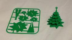 Evergreen Tree Christmas Ornament On Card 3D Printer Model