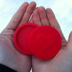 Circular Heart Box 3D Printer Model