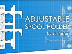 Adjustable Spool Holder 3D Printer Model