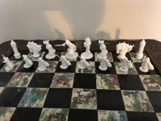 My Compilation Of Thingiverse Makes That Makes A Cool Chess Set 3D Printer Model