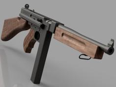 Thompson Submachine Gun | Rubber Band Gun | V1 3D Printer Model