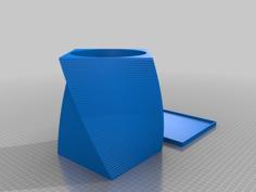 Twisted Square Vase With Base 3D Printer Model