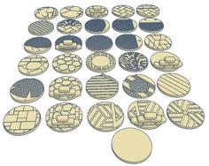 32mm Round Bases (x31) For Warhammer 40k Or Dungeons & Dragons Tabletop Miniatures 3D Printer Model