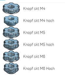 Knöpfe/ Knobs – M4 M5 M6 3D Printer Model