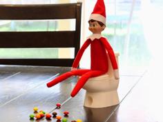 Elf On The Shelf Toilet & Candy Dispenser 3D Printer Model