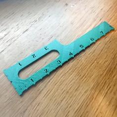 TOOTH RULER – Measure Stick For Miniature Games 3D Printer Model