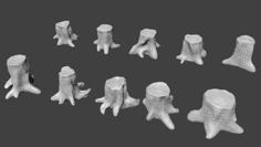 Stumps For Tabletop Gaming 3D Printer Model