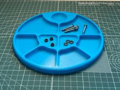 Round Screw Tray 3D Printer Model