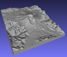 Mount Saint Helens (1 Arc-second) 3D Printer Model