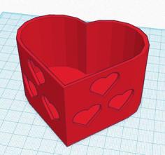 Valentine Heart Candle Holder 3D Printer Model