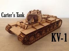 Lasercut KV-1 (motorizable) 3D Printer Model