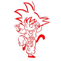 Kid Goku Stencil 3 3D Printer Model