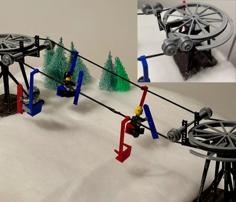 Model Ski Lift (Fits Lego Characters) 3D Printer Model