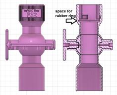 Blastgate F32-R50 3D Printer Model