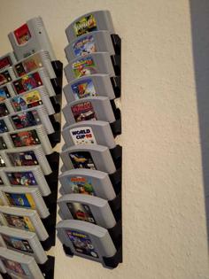 Nintend 64 Game Cart Wall Holder 3D Printer Model