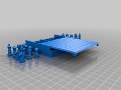 Micro Chess Table Piece Holder Display 3D Printer Model