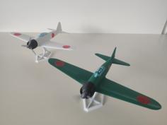 Mitsubishi A6M Zero 1/48 Simple Model Kit 3D Printer Model