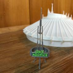 Space Mountain Sign Magic Kingdom 3D Printer Model