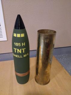 105mm Howitzer Shell M1 3D Printer Model