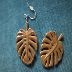 Leaf Earrings 3D Printer Model