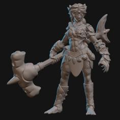 Triton Barbarian Miniature 3D Printer Model