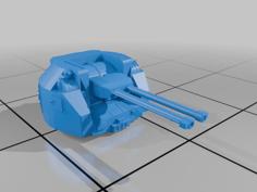 Royal Navy 3″/70 (7.62 Cm) QF Mark N1 Twin Gun (Mk VI) 3D Printer Model