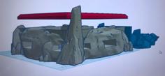 WW2 Medium Concrete Island Bunker 3D Printer Model