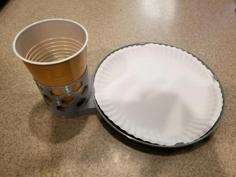 Paper Plate And Plastic Cup Holder 3D Printer Model