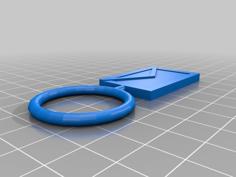 Keychain Envelope Shape With Ring 3D Printer Model