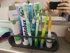 Bathroom Arranger Toothbrush Holder Remix 3D Printer Model