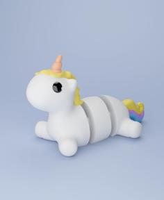 3D Flexi Unicorn Keychain 3D Printer Model