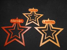 Star Bookmark With Name. 3D Printer Model