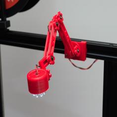 Slot Rail Articulating Light 3D Printer Model