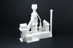 Simplified Miniature Blast Furnace Of “Alto Horno Núm. 1” 3D Printer Model