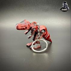 Tiny T-Rex Keychain 3D Printer Model