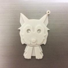 Husky Key Chain 3D Printer Model