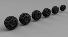 Gaslands Ice Wheels 3D Printer Model