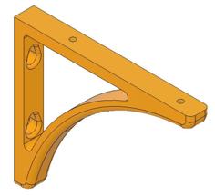 Large Shelf Bracket (18cm Long) 3D Printer Model