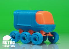 Retro Thrusters RT2 – Sci-fi Space Buggy Rover Toy – No Supports 3D Printer Model