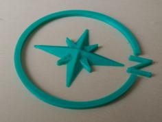 Compass Rose 3D Printer Model