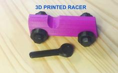 Kids Race Car With Removable Wheels 3D Printer Model