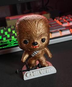 Chewbacca Bobble Head Bobbles, Name Plate, And Shoulder Fix 3D Printer Model