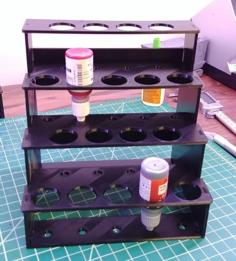 Modular Hobby Paint Rack – Small Straight 3D Printer Model