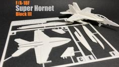 F/A-18F Super Hornet Kit Card 3D Printer Model