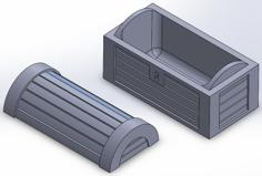 Simple Treasure Chest 2in X 1in X 1.5in 3D Printer Model