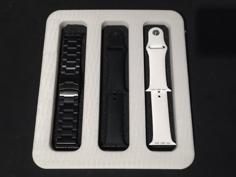 Apple Watch Band Stand, With Parts Drawer 3D Printer Model