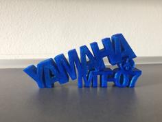 Yamaha MT-07 Logo 3D Printer Model