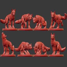 Wolves Miniatures 3D Printer Model