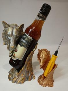 Bottle Holder “wolf” 3D Printer Model