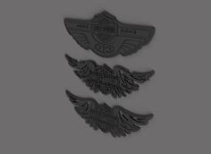 Harley-Davidson Wings – Various Studies – WALLART 3D Printer Model